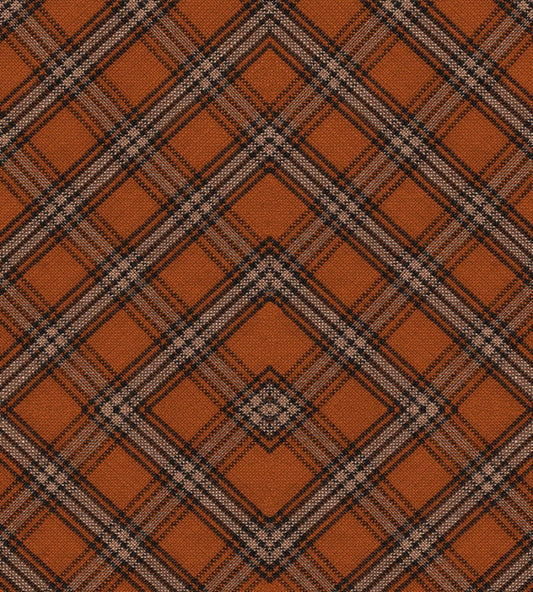 Unusual Tartan Wallpaper by MINDTHEGAP Black, Brown