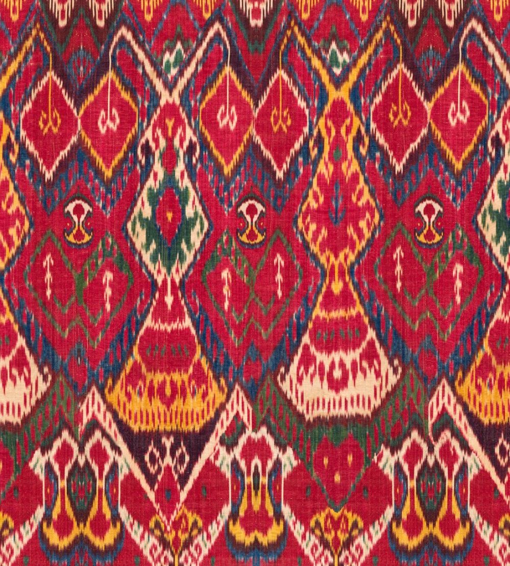 Uzbek Ikat Fabric by MINDTHEGAP Pink