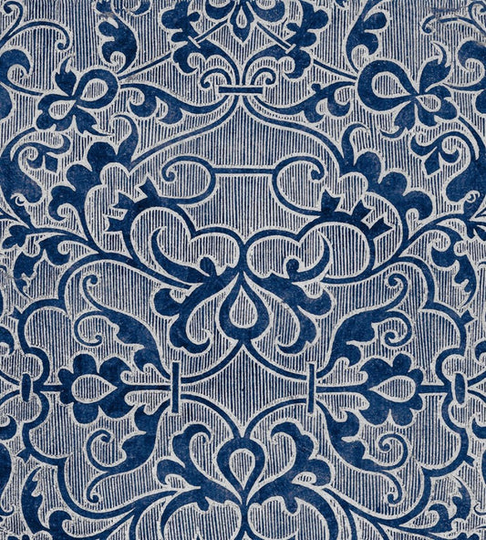 Deco Trellis Wallpaper by MINDTHEGAP Indigo