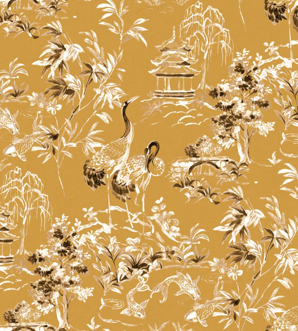 Ming Pagoda Wallpaper by Coordonne Amber