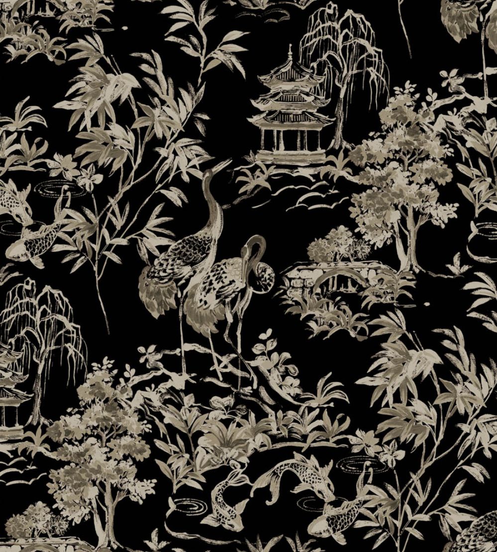 Ming Pagoda Wallpaper by Coordonne Onyx