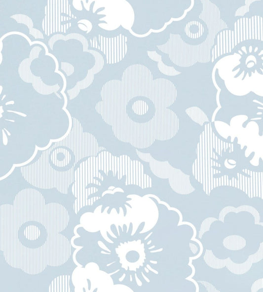 Alice Wallpaper by Mini Moderns Powder Blue