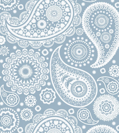 Paisley Crescent Wallpaper by Mini Moderns Chalkhill Blue