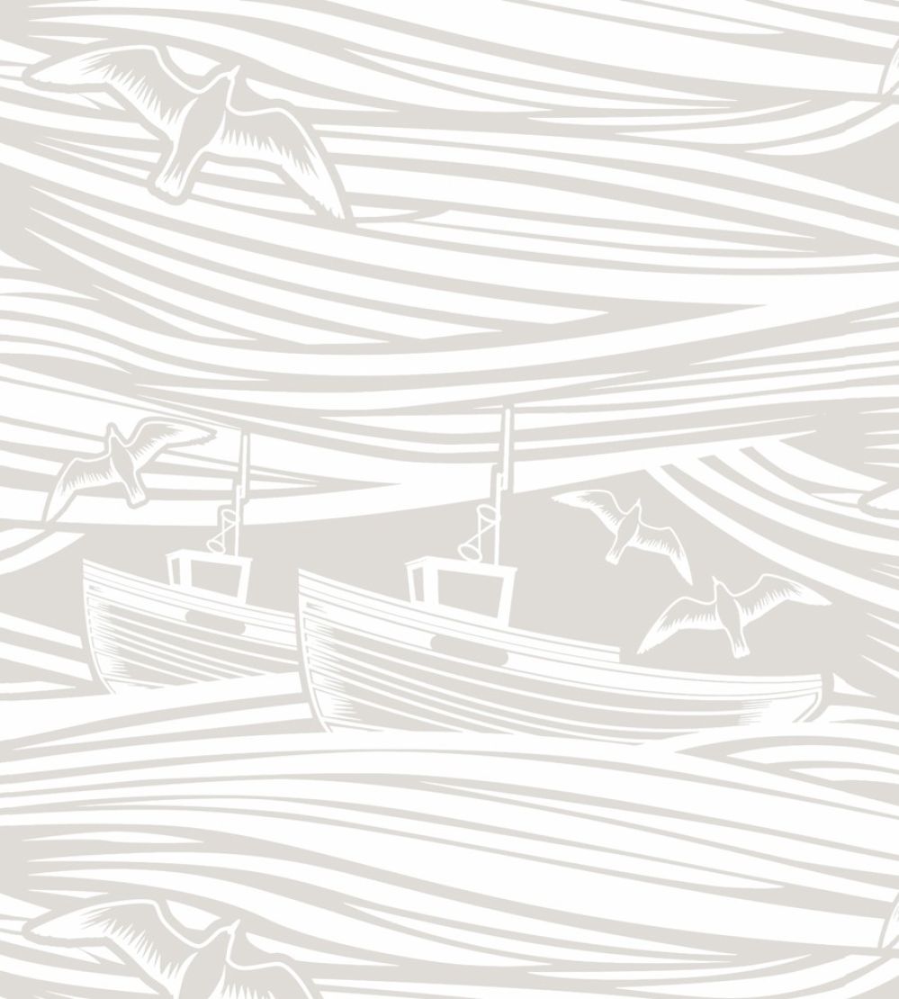 Whitby Wallpaper by Mini Moderns Stone