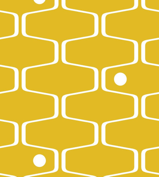 Net and Ball Wallpaper by Mini Moderns Mustard