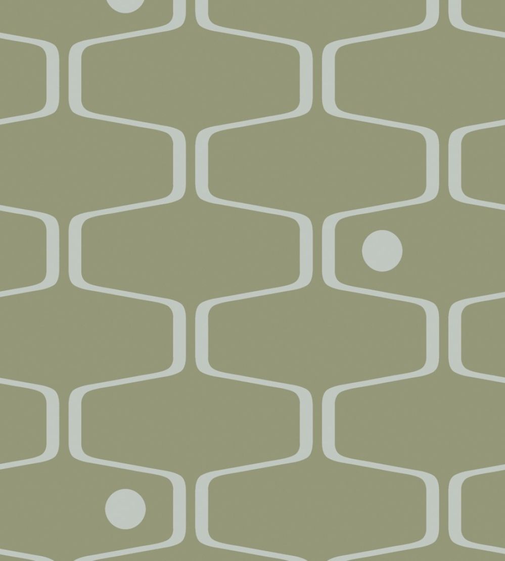 Net and Ball Wallpaper by Mini Moderns Olive
