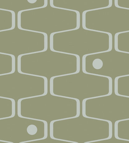 Net and Ball Wallpaper by Mini Moderns Olive