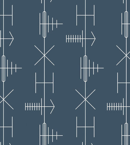 Transmission Wallpaper by Mini Moderns Washed Denim