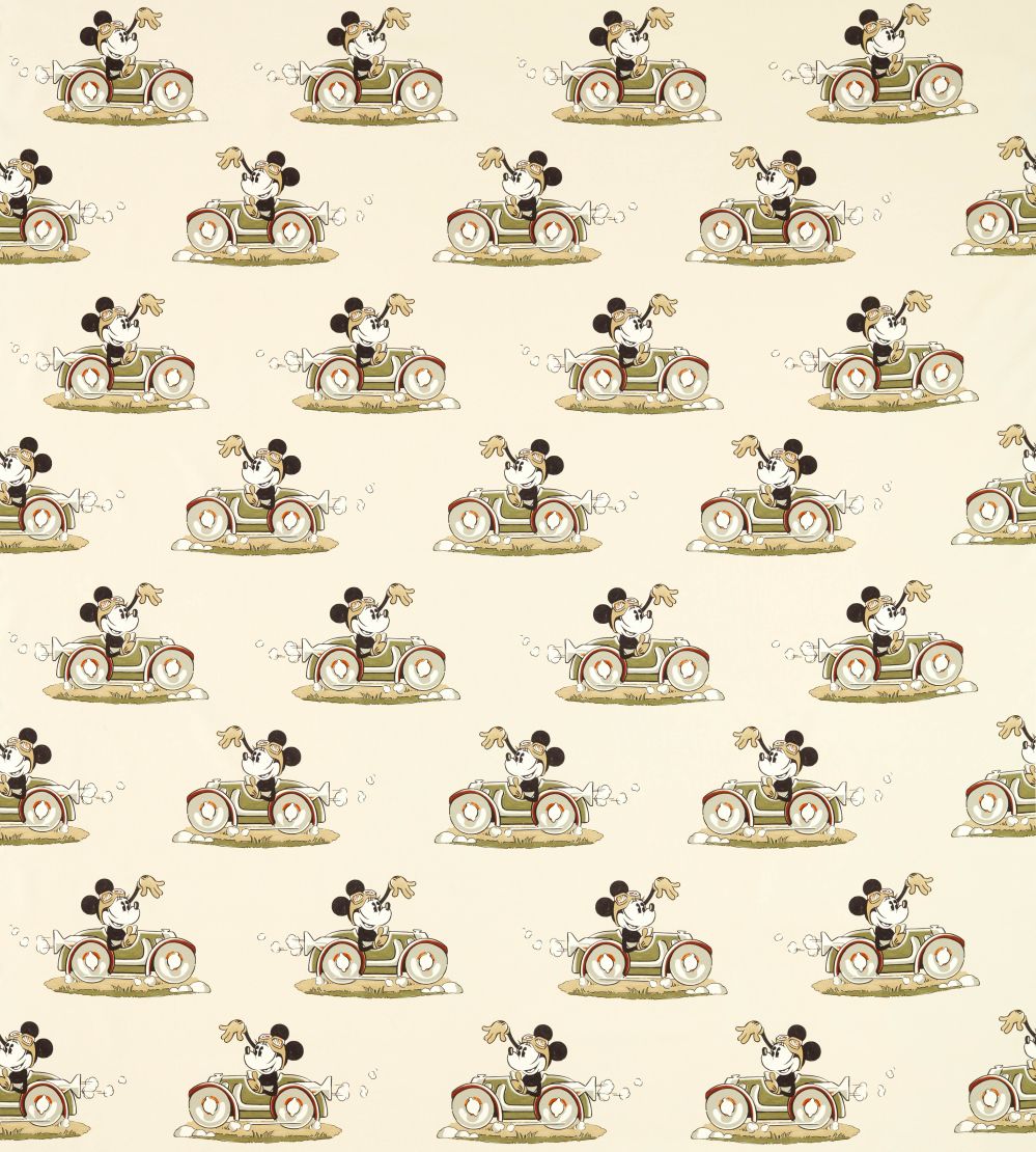 Minnie On the Move Fabric by Sanderson Babyccino