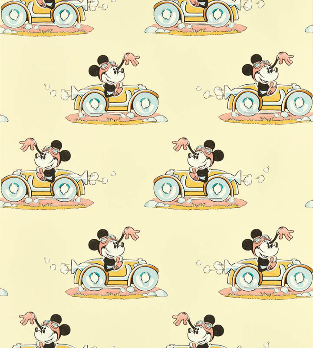 Minnie On the Move Wallpaper by Sanderson Sherbet
