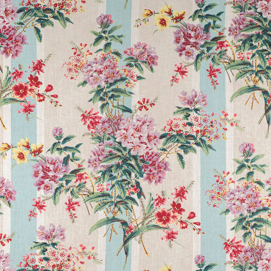 Mirabel Lilac on Linen fabric by Lisa Fine Textiles