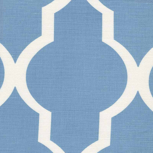 Mirador Reverse One Color French Blues fabric by Quadrille