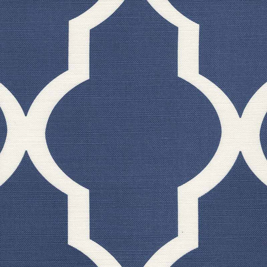 Mirador Reverse One Color New Navy fabric by Quadrille