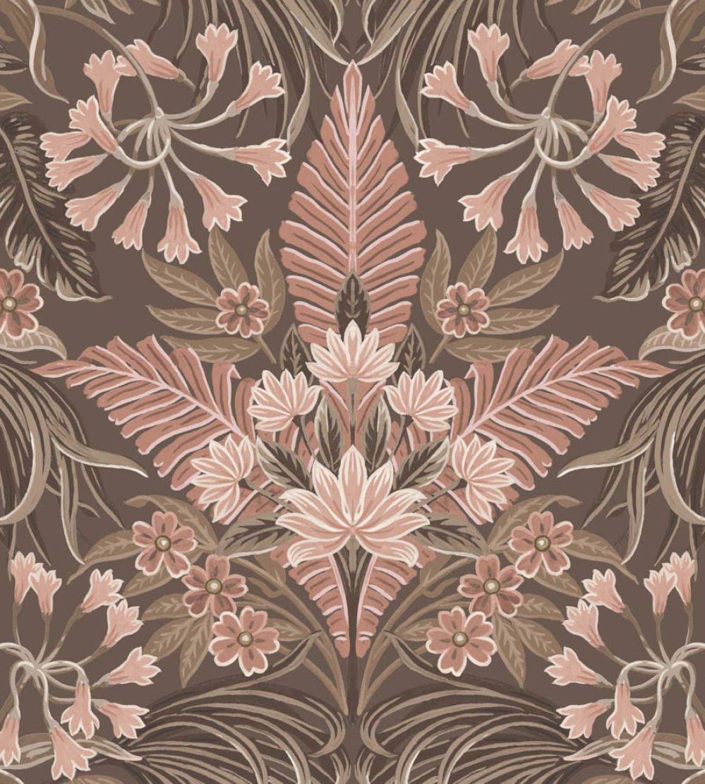 Mirk Wallpaper by Woodchip & Magnolia Peat Brown