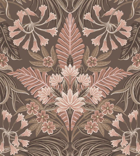 Mirk Wallpaper by Woodchip & Magnolia Peat Brown