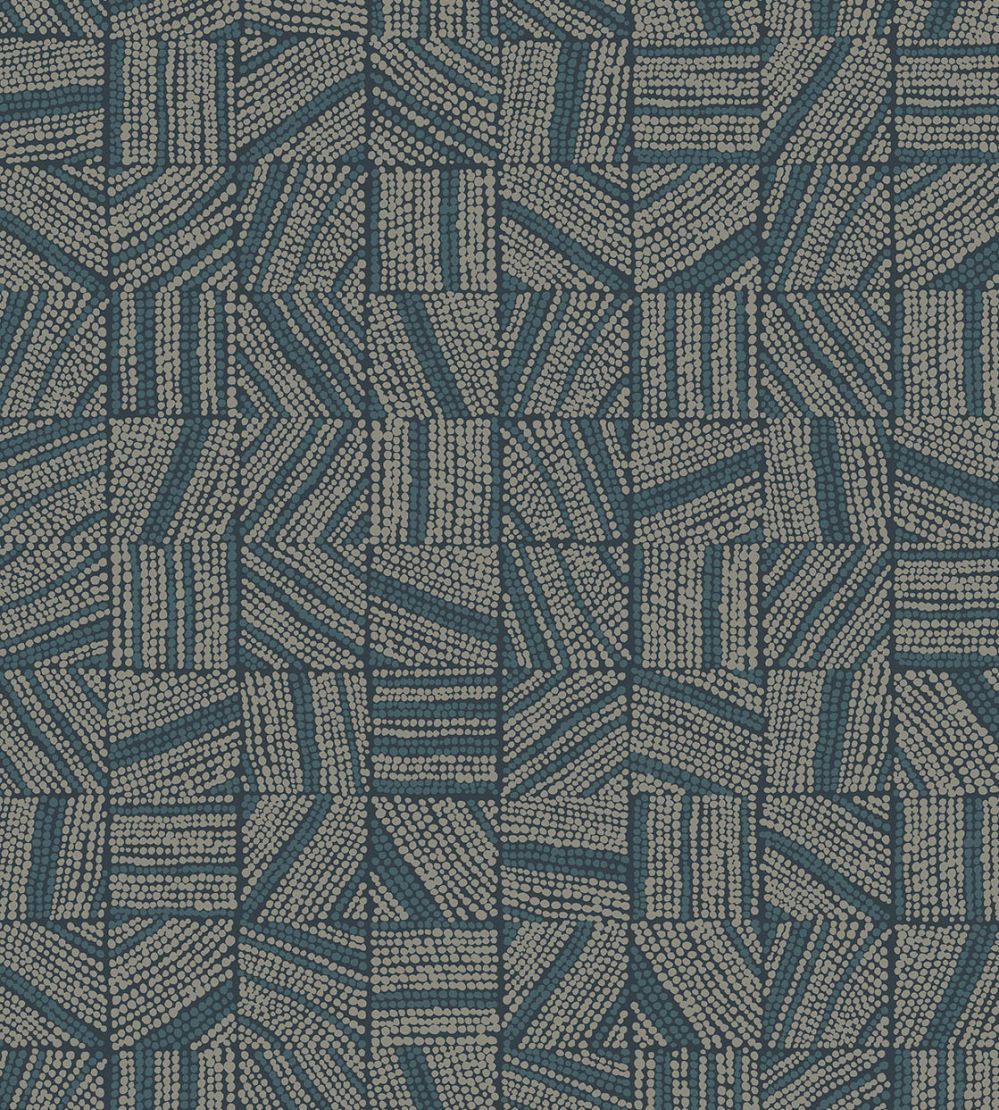 Mismatched Tiles Wallpaper by Eijffinger Blue