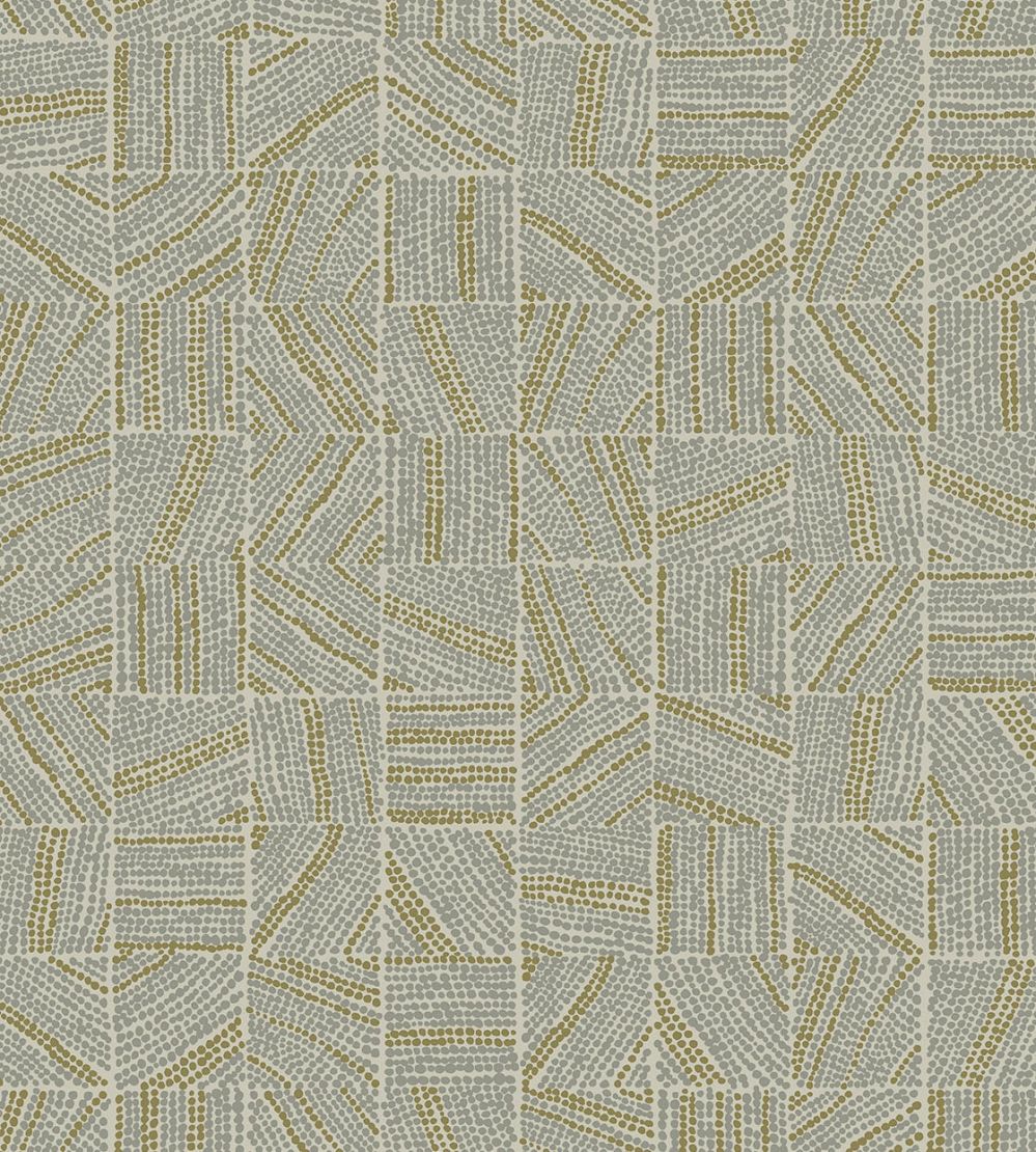 Mismatched Tiles Wallpaper by Eijffinger Green/Grey/Silver