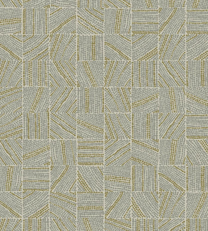 Mismatched Tiles Wallpaper by Eijffinger Green/Grey/Silver