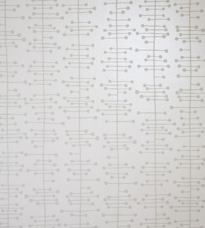 Muscat Small Wallpaper by MissPrint Soft White with Grey