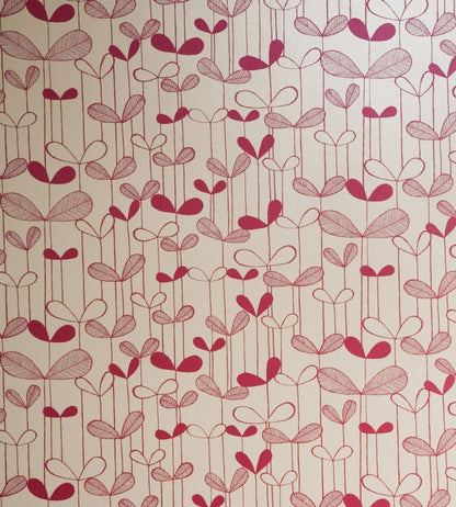 Saplings Wallpaper by MissPrint Cream with Pink