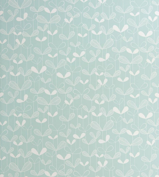 Saplings Wallpaper by MissPrint Pale Aqua