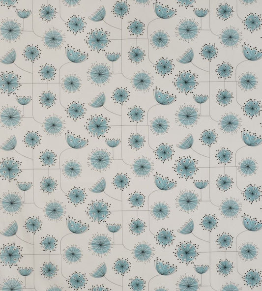 Dandelion Mobile Fabric by MissPrint Porcelain with Powder Blue