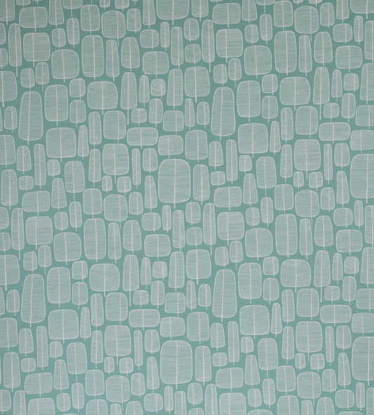 Little Trees Fabric by MissPrint Aquamarine