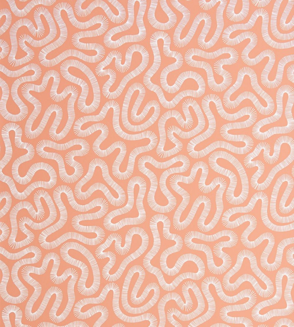 Coral Wallpaper by MissPrint Peach Blush