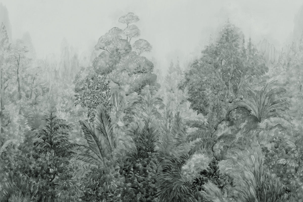 Misty Grove Dark mural by Hovia