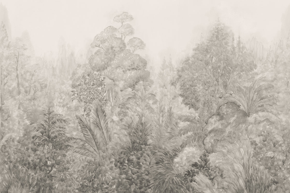 Misty Grove Beige mural by Hovia