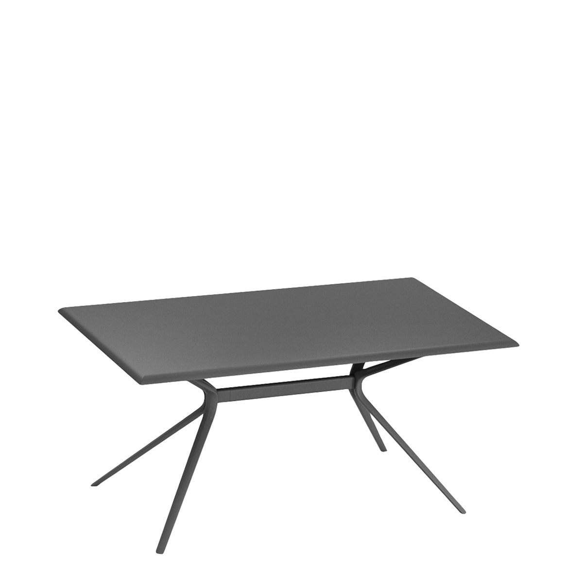 Moai Dining Table Rectangle 160 by JANUS et Cie in Metallic Grey