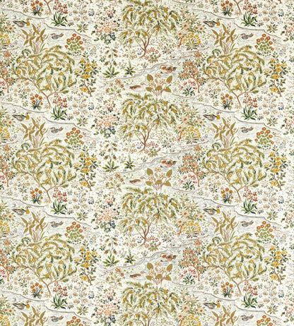Moat Birds Fabric by Sanderson Fawn/Harvest