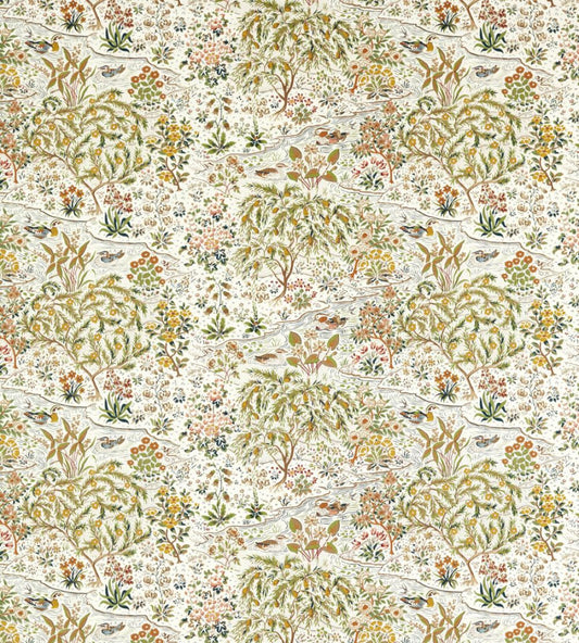 Moat Birds Fabric by Sanderson Fawn/Harvest