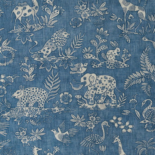 Mogambo Indigo fabric by Lisa Fine Textiles