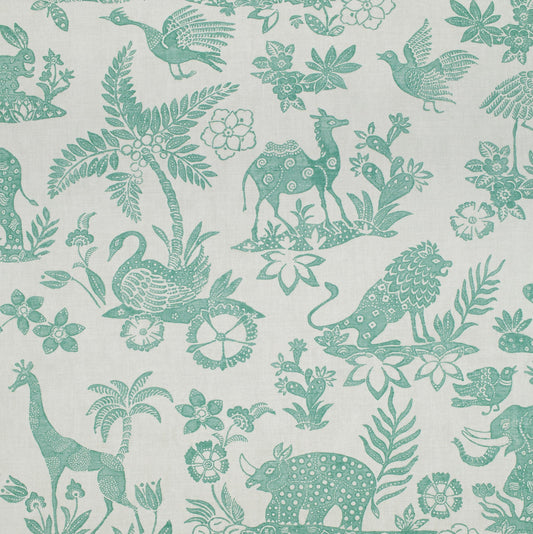 Mogambo Seafoam wallpaper by Lisa Fine Textiles