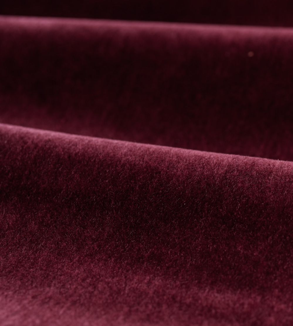 Mohair Fabric by Zoffany Bordeaux
