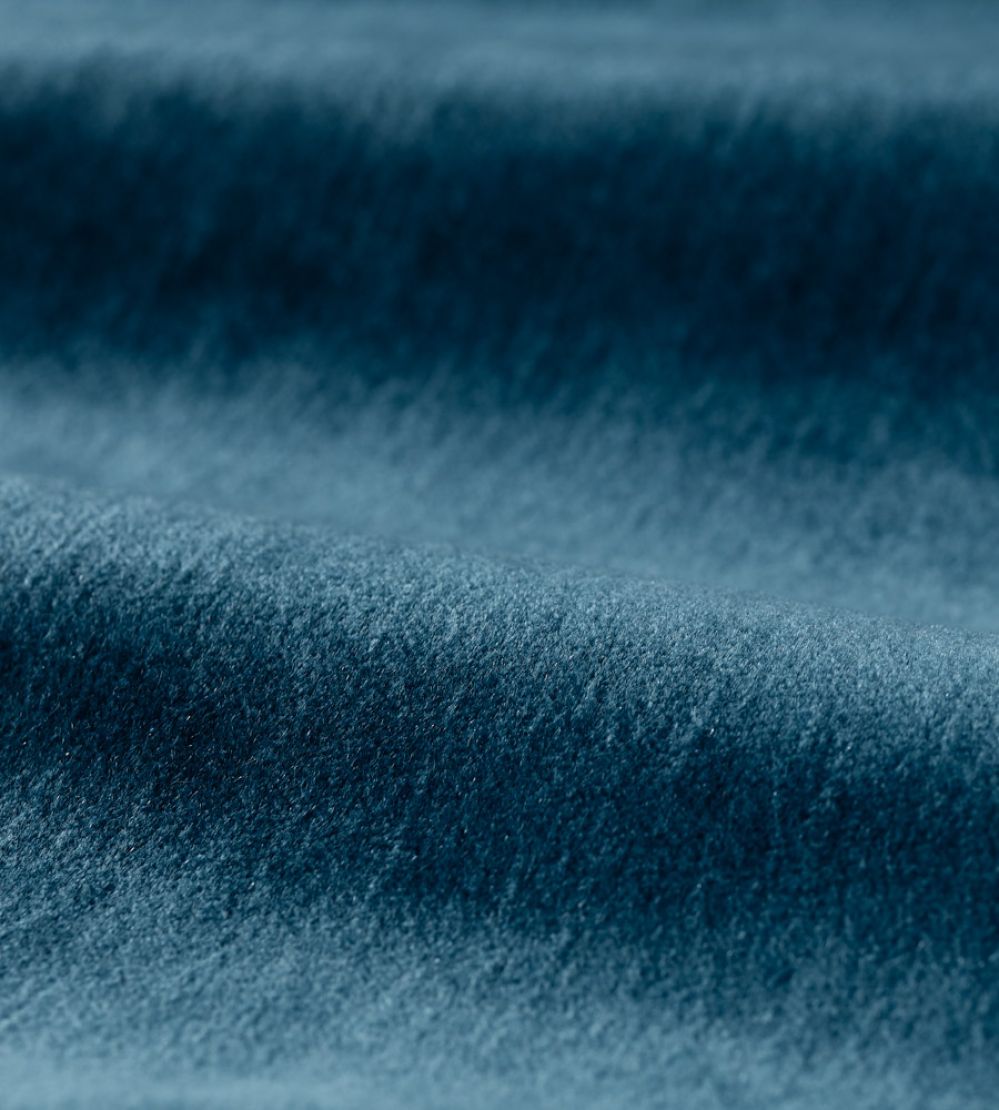 Mohair Fabric by Zoffany Mazarine Blue