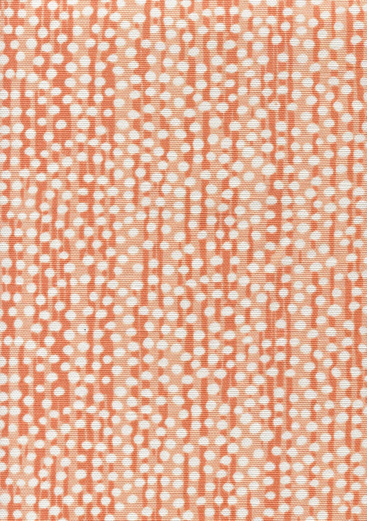 Mojave Coral on White fabric by Alan Campbell