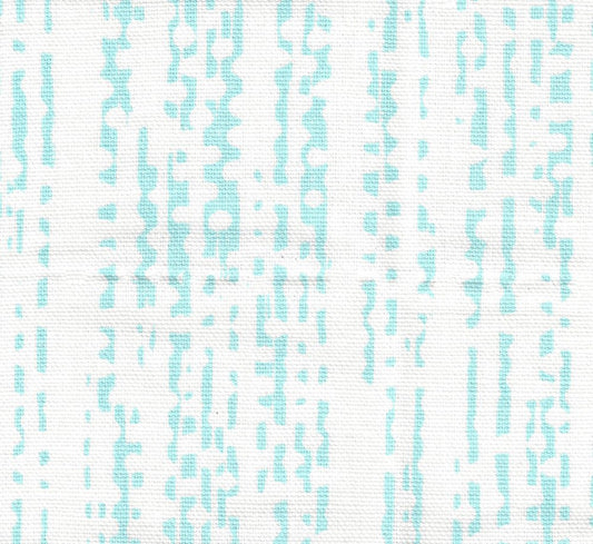 Mojave Lines Pale Turquoise on White fabric by Alan Campbell