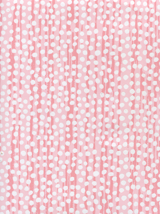 Mojave Pink on White Patent Vinyl wallpaper by Alan Campbell