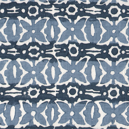 Monarch Handblock Fabric by Galbraith & Paul in Denim