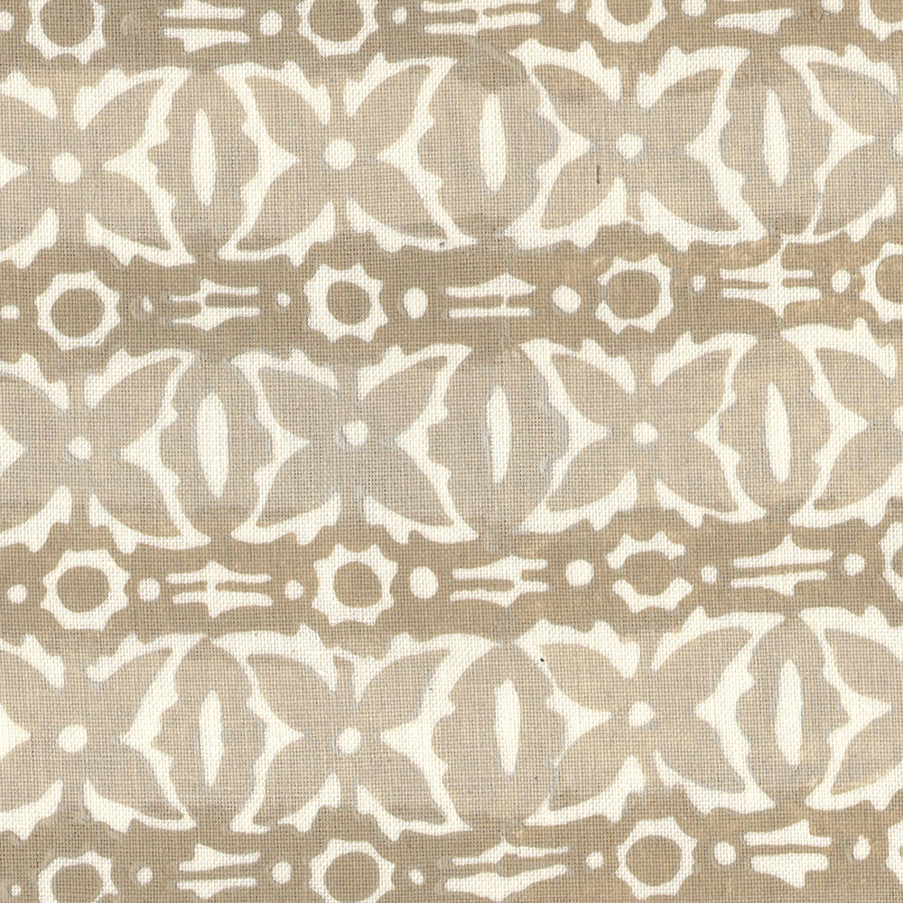 Monarch Handblock Fabric by Galbraith & Paul in Light Flax