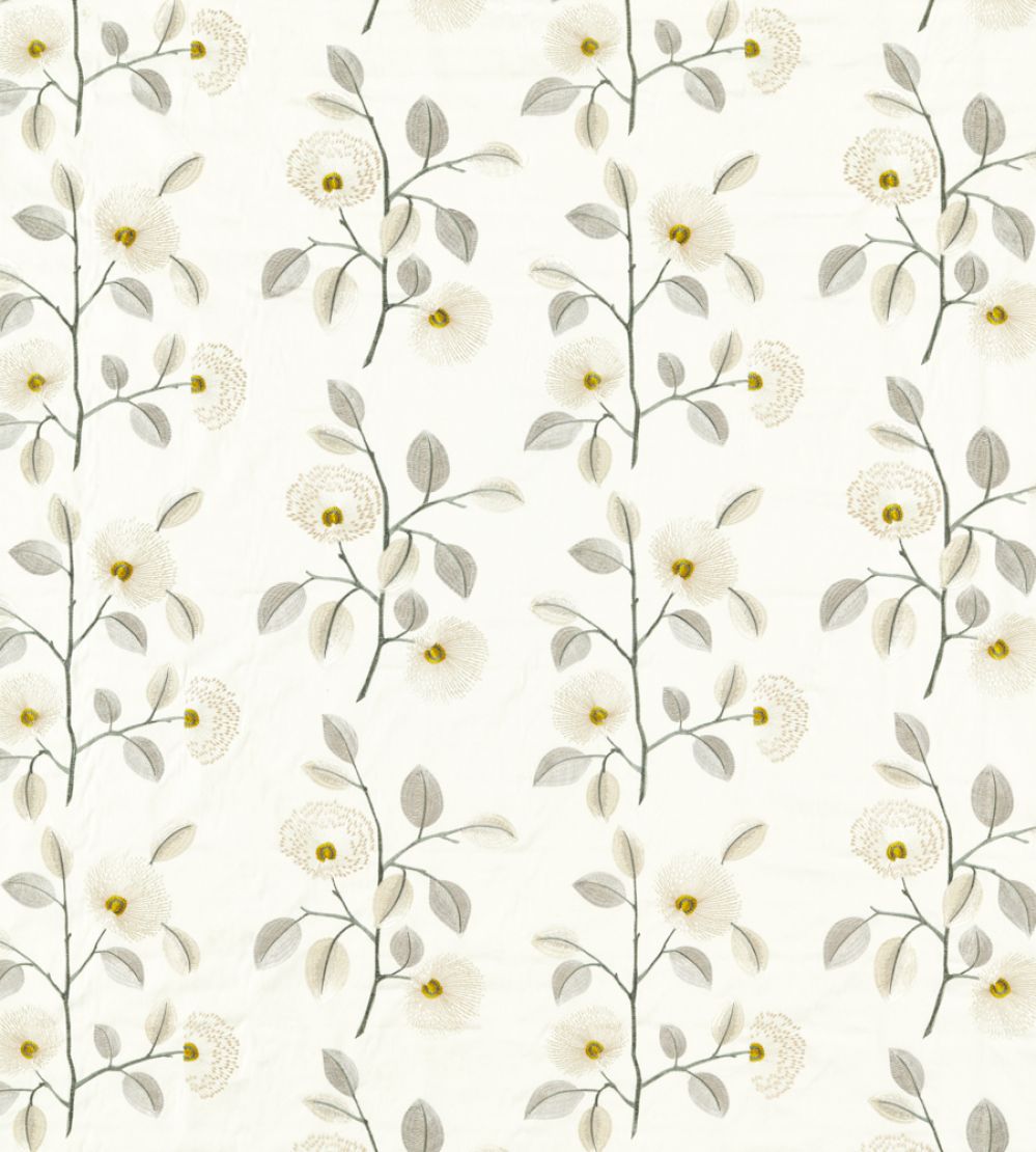Monique Fabric by Clarke & Clarke Natural/Pewter
