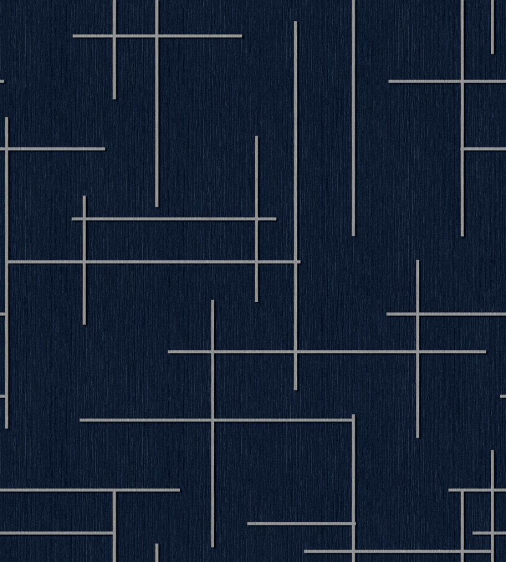 Monoclinic Wallpaper by Coordonne Ultramarine