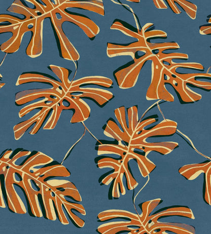 Monstera Wallpaper by Tres Tintas Indigo