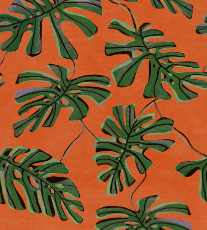 Monstera Wallpaper by Tres Tintas Naranja
