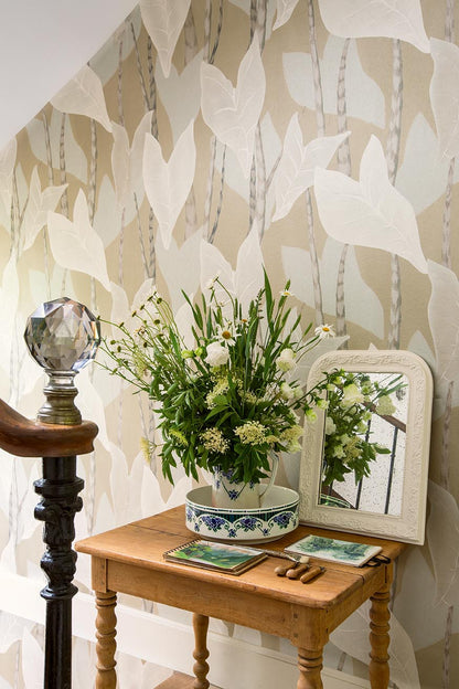 Monstera Wallpaper by Pierre Frey shown in a room setting (view 2)