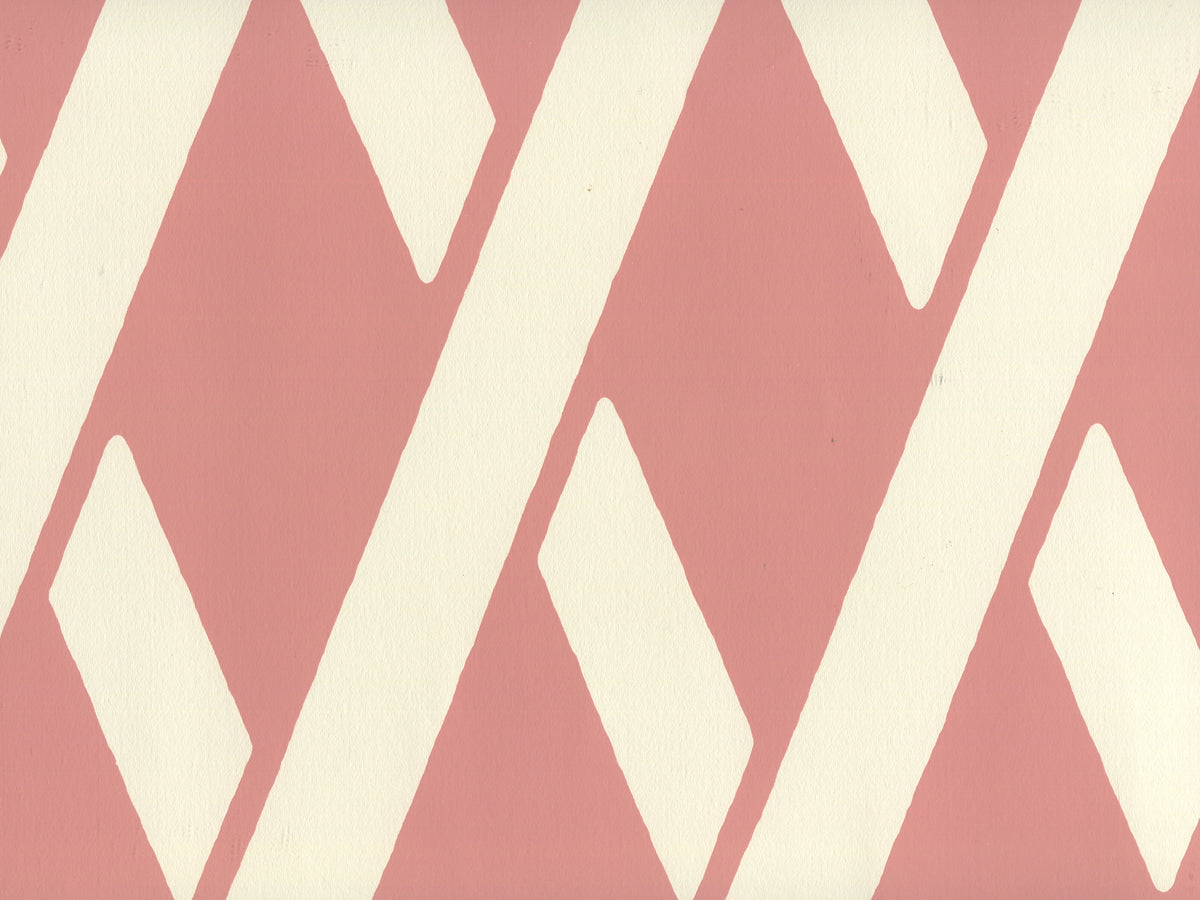 Montecito Bamboo Soft Pink on Off White wallpaper by Cloth & Paper