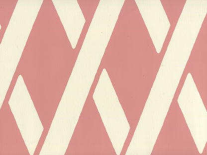 Montecito Bamboo Soft Pink on Off White wallpaper by Cloth & Paper