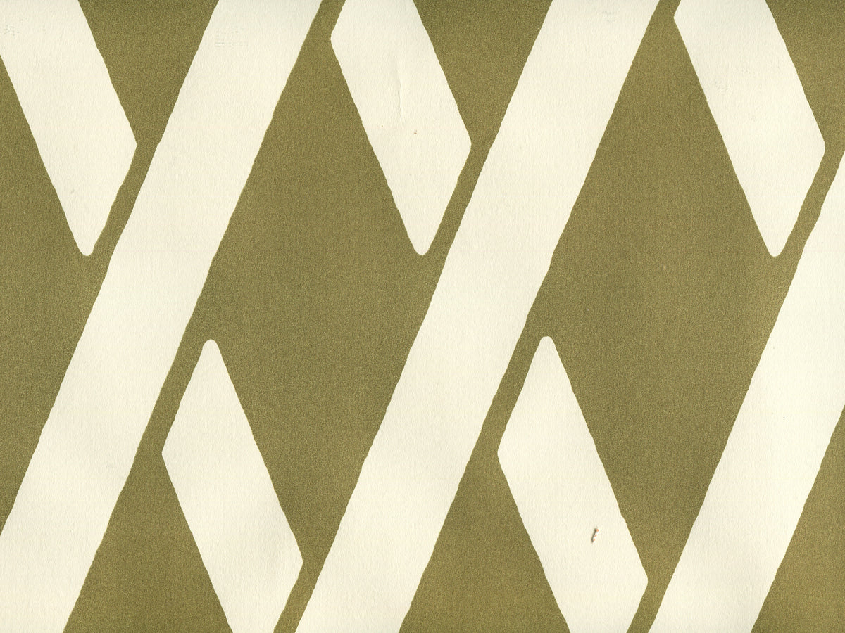 Montecito Bamboo Gold Metallic on Off White wallpaper by Cloth & Paper